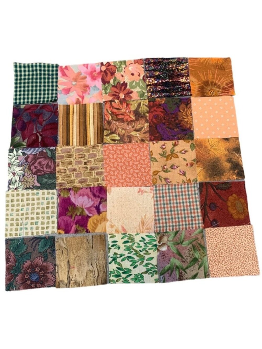 100 Pieces 2” Precut Cotton Fabric Squares Assorted Patterns Color Quilting Craf